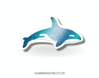 Waterproof Orca Vinyl Sticker, Ocean Life Decor