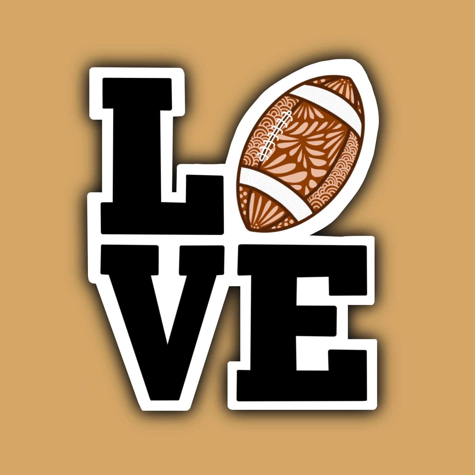 Football Vinyl Sticker WATERPROOF, sports, football sticker, sports sticker, football mom