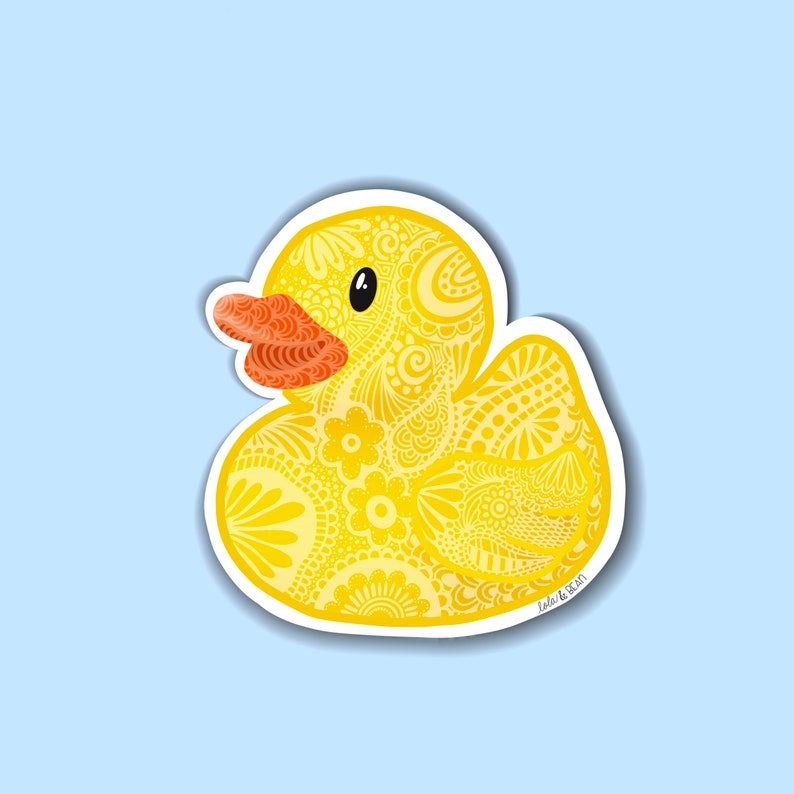 Ducky Vinyl Sticker WATERPROOF Rubber Duckie Rubber Ducky Etsy