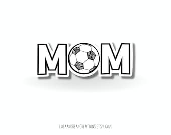 Soccer Mom Vinyl Sticker, Waterproof Decal