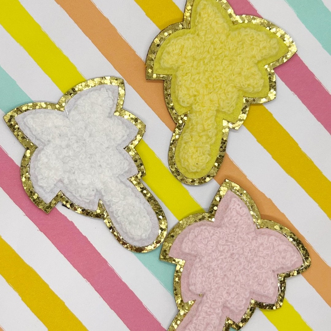 Chenille Palm Tree Patch Adhesive Palm Tree Patch Glitter - Etsy