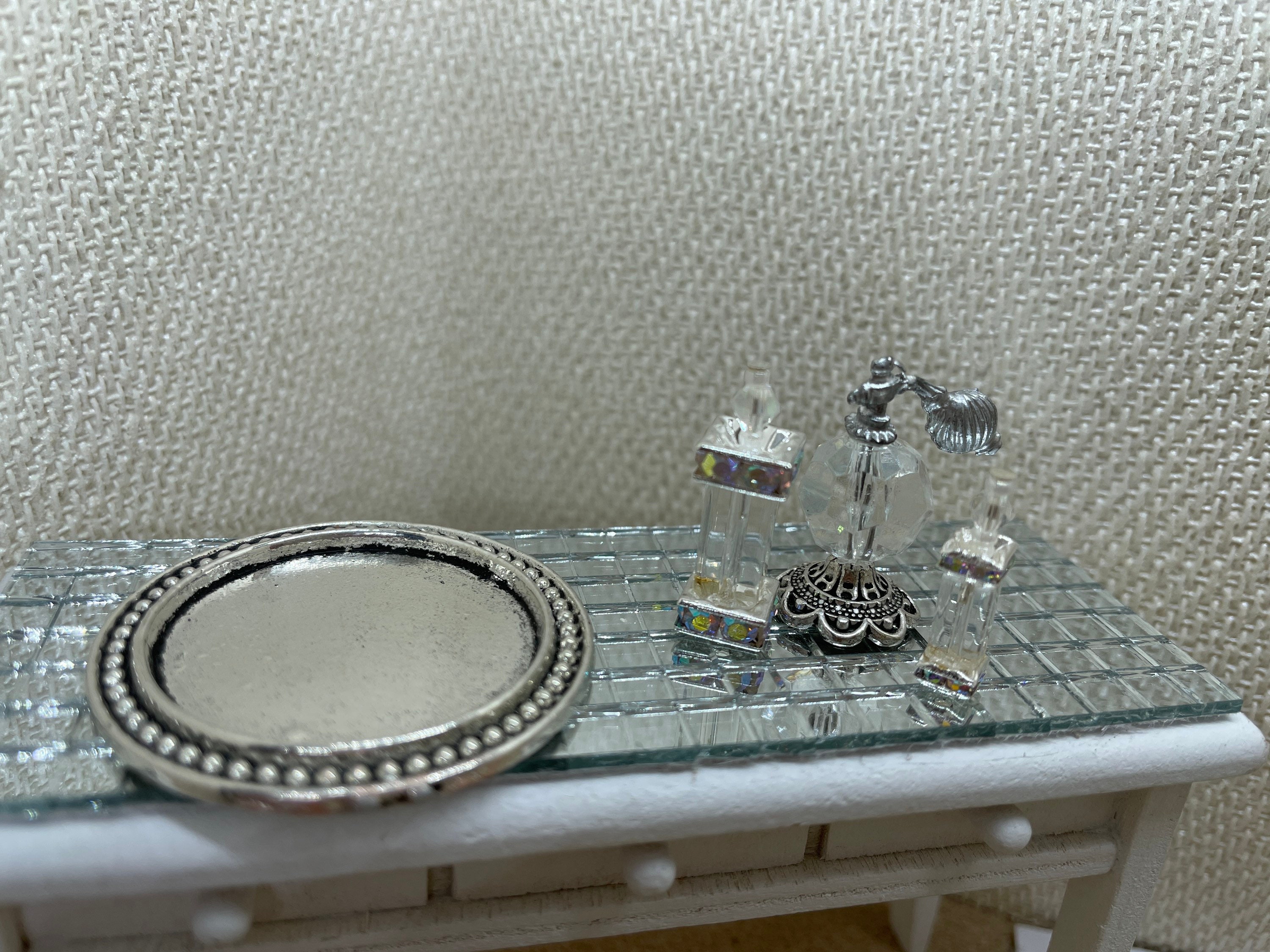 3 Dolls house Perfume Bottles with tray for Bedroom or Etsy