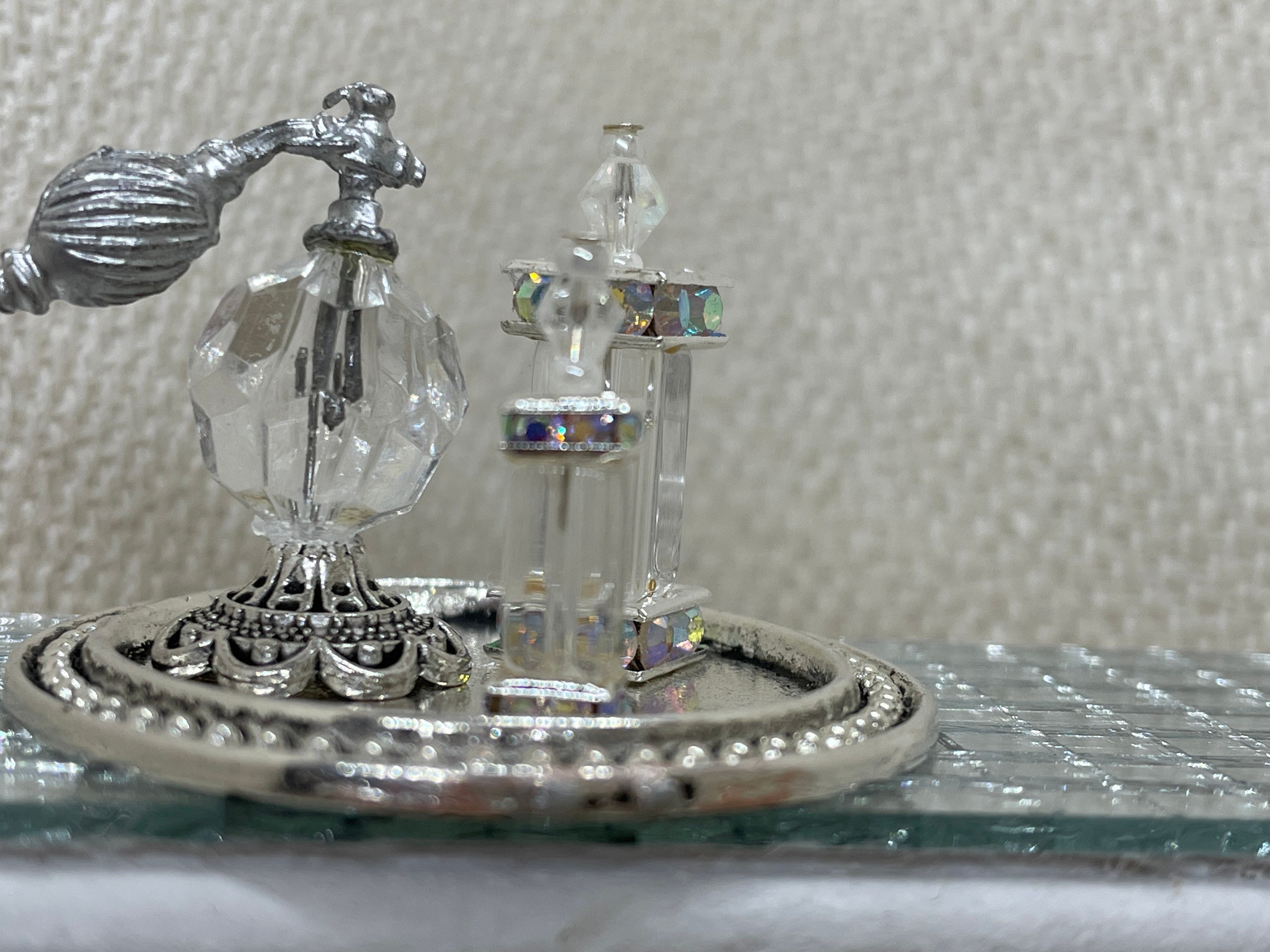 3 Dolls house Perfume Bottles with tray for Bedroom or Etsy