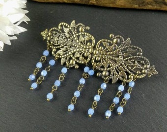 Hair clip "Nebelreigen" ~ Hair clip, bronze, medieval, fantasy, gothic, steampunk, larp, filigree, hair accessories, head, hairstyle