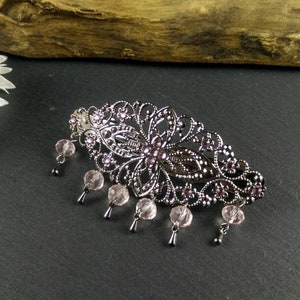 Hair clip "Iron Sky" ~ Hair clip, metal grey, Middle Ages, Fantasy, Gothic, Steampunk, Larp, Filigree, Hair accessories, GoT