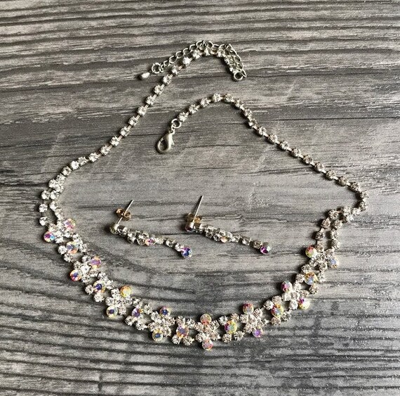 Vintage Elegant Wedding Jewelry Set, Vintage Neckl