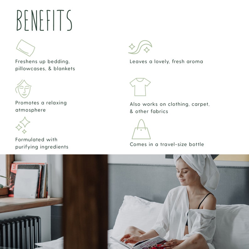 AntiAcne Pillow Spray 4 fl oz Scented Bedding Mist Etsy