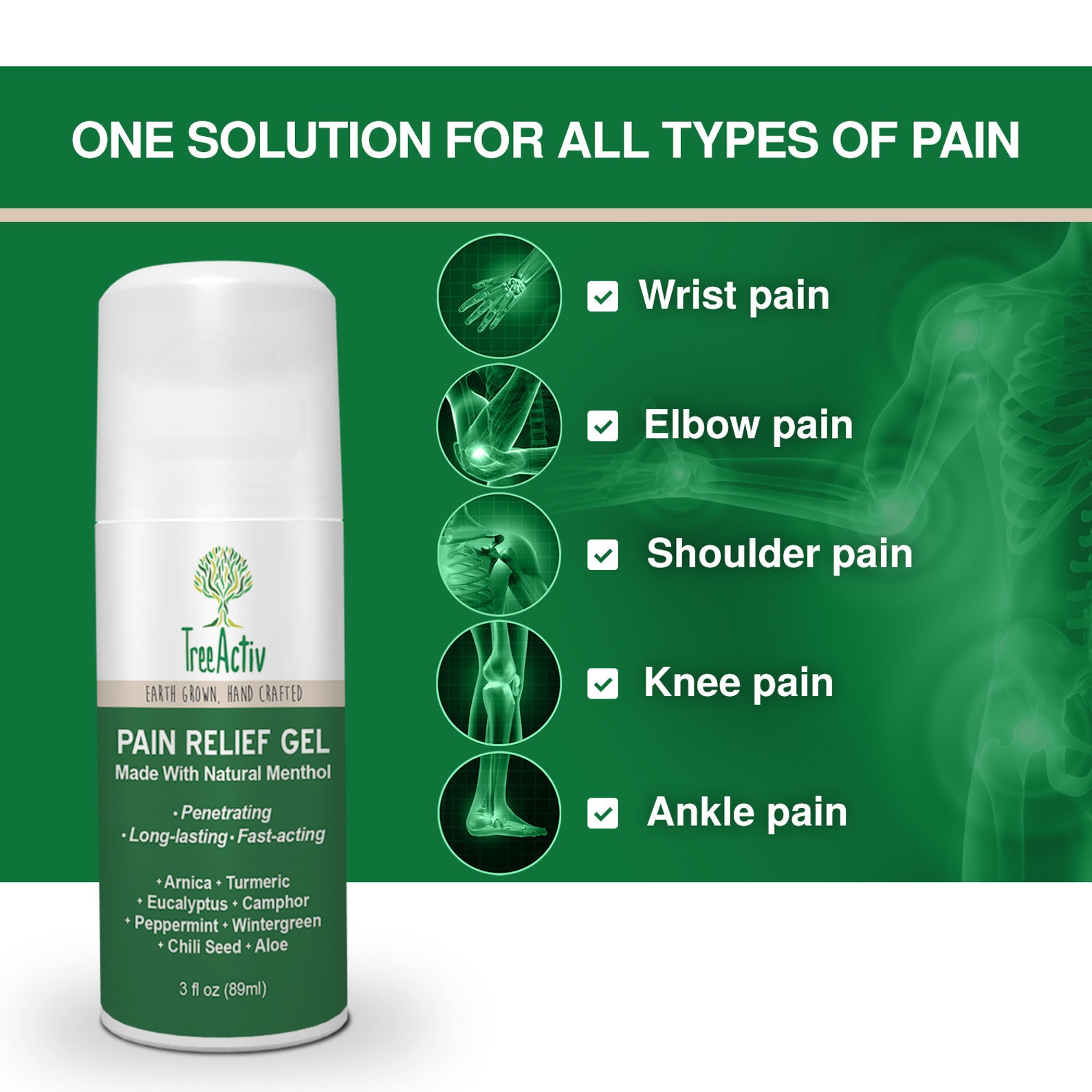 Pain Relief Gel 3 fl oz FastActing Relief for Joint & Etsy