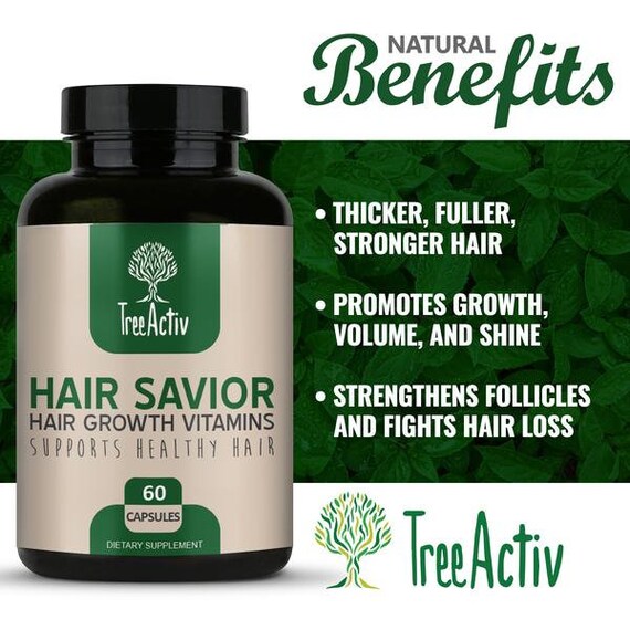 Treeactiv Hair Savior Hair Growth Vitamins Natural Herbal Etsy