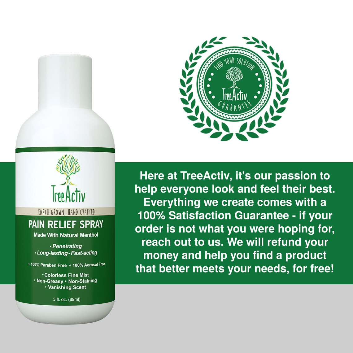 Pain Relief Spray 3 fl oz AllNatural & FastActing Relief Etsy