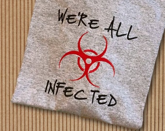 We're All Infected Zombie Inspired Embroidery Design File