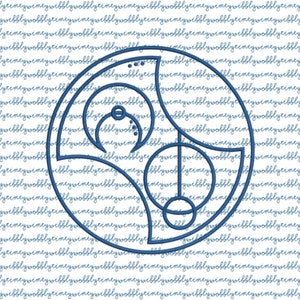 I Do in Gallifreyan bruiloft borduurontwerpbestand