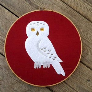 Schnee Eule Applikation Stickmusterdatei