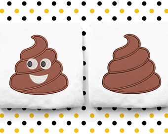 Poop Emoji Applique Embroidery Design