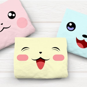 Kawaii Animal Anime fait face à un trio de fichiers SVG