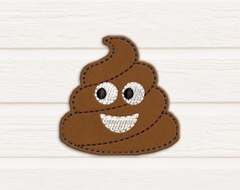 Poop Emoji Feltie Applique Embroidery Design