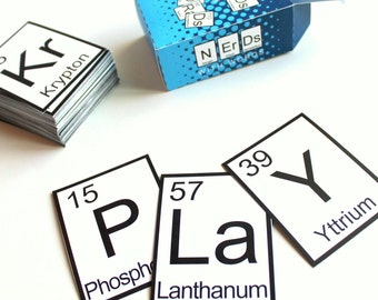 Instant Download Geek Up! Nerds with Words Game - Periodic Elements Game - PDF FILE