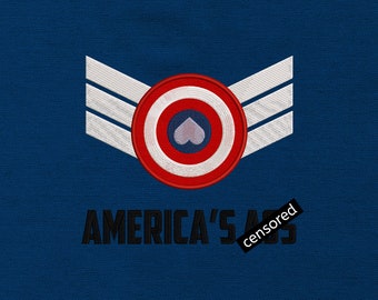 Patriotic Posterior Applique Embroidery Design File