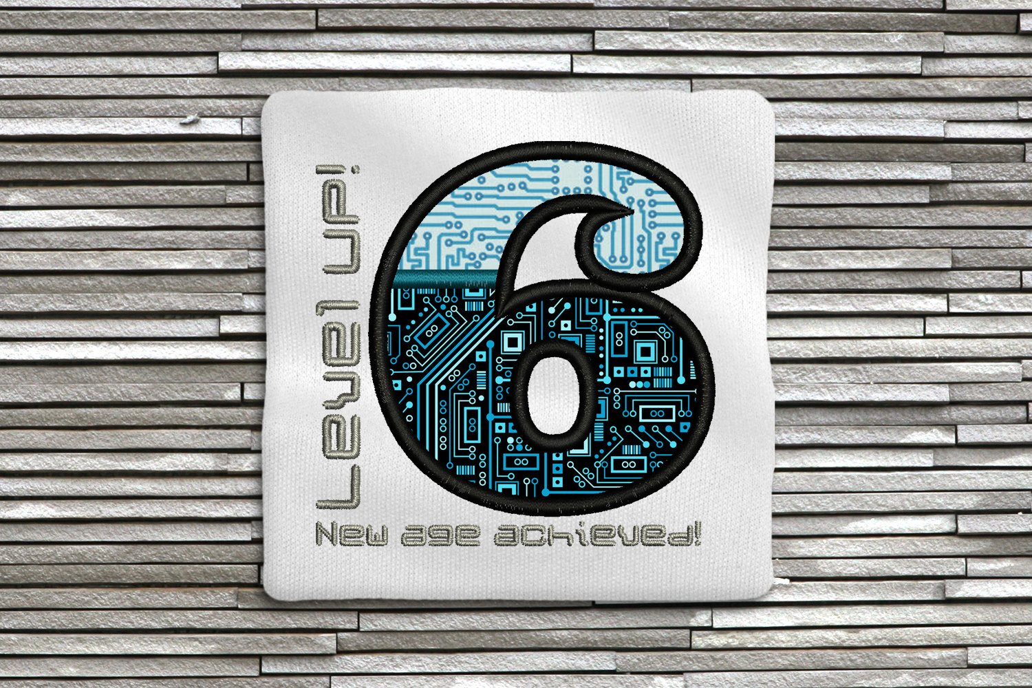 Level up 6th birthday applique jessecmault design file  etsy