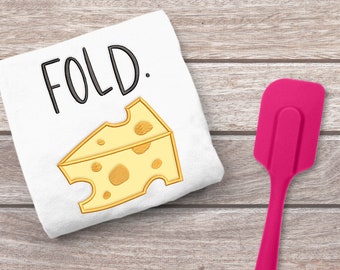 Fold in the Cheese Applique Embroidery Design File