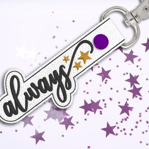 Always with Stars ITH Key Fob Embroidery File