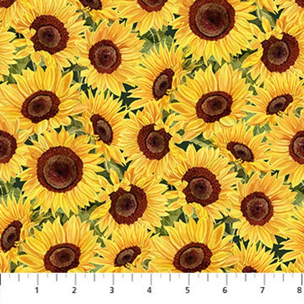 Sunflower Quilt Fabric Etsy