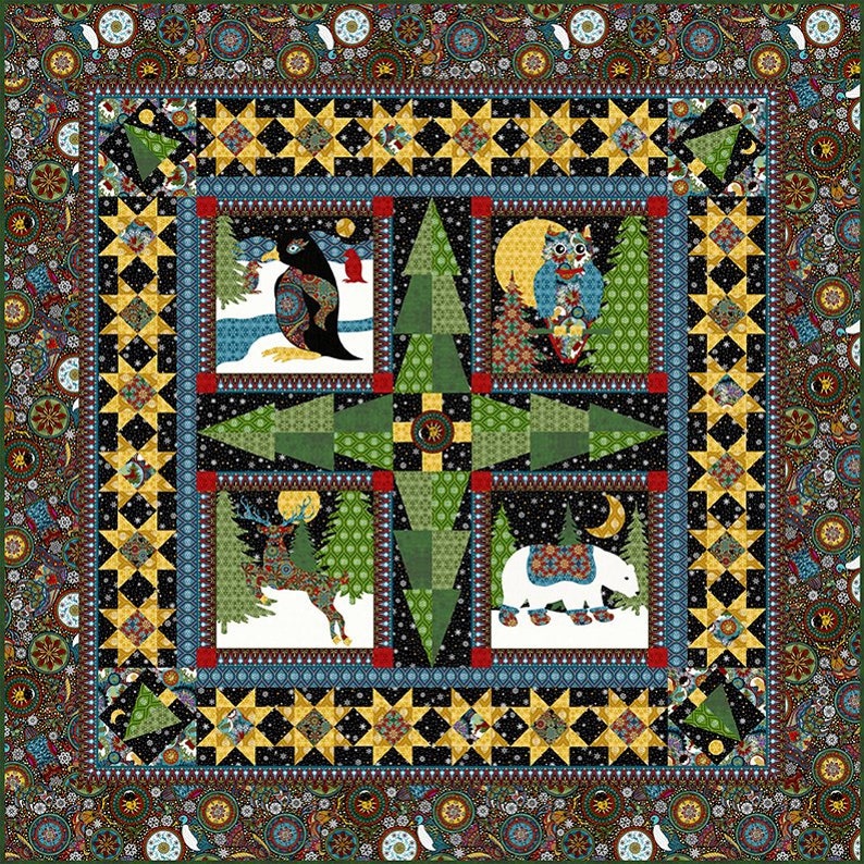 A CELESTIAL WINTER Quilt Kit Artistic Christmas Etsy