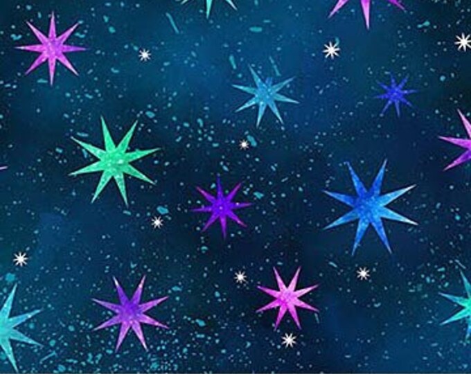 DP22719-48 COSMIC UNIVERSE, QUILT Fabric, Galactic Blue/multi Stars ...