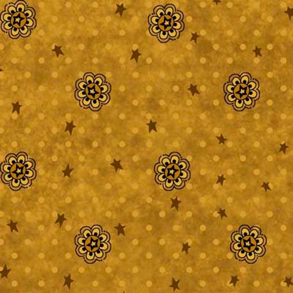 8020-38 IN CAHOOTS DARK Gold Quilt Fabric, Henry Glass, Fabric By The Yard