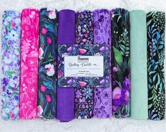 CKFQ9 20959 WHISPERING BLOOMS QUILTING Cuddle Fat Quarter Pack, Shannon Fabrics, 9 Fat Quarters/Pack