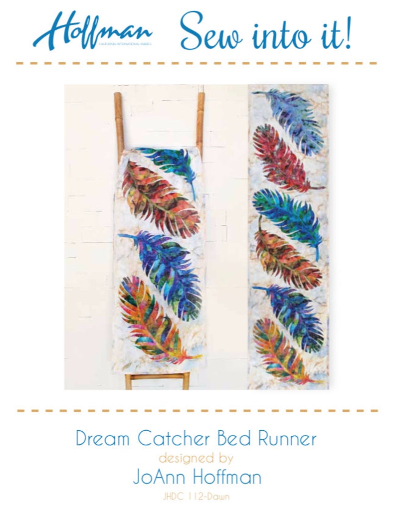 DREAM CATCHER BED Runner Quilt Kit Hoffman Fabrics, Laser Cut & Pre