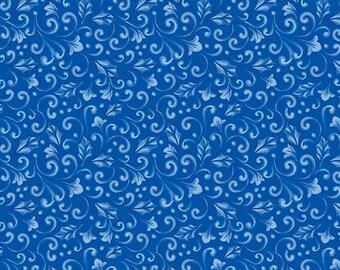 16822-55 HIGHLAND GLEN WINTER Scroll Quilt Fabric, Benartex Fabrics, Fabric By The Yard