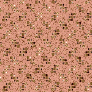 9413-22 PINK CASCADING STARS Quilt Fabric, Gratitude & Grace Whatnots By Henry Glass For Kim Diehl.
