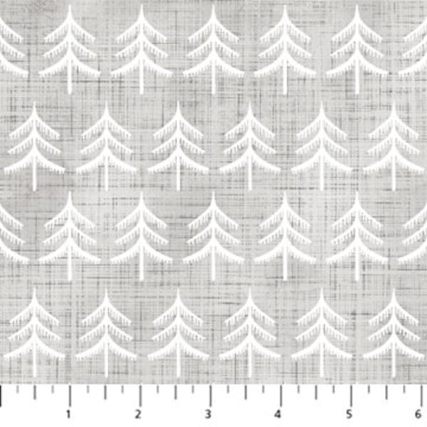 90688-90 MOUNTAINS CALLING GRAY Trees Quilt Fabric, Northcott Fabric, Fabric By The Yard