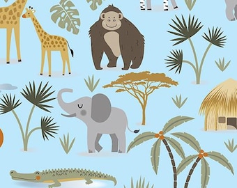 12944 SAFARI ADVENTURE QUILT Fabric, Benartex Fabrics, Fabric By The Yard