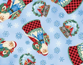 16819-54 HIGHLAND GLEN SANTA Quilt Fabric, Benartex Fabrics, Fabric By The Yard