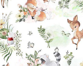 CP80526 Tela de franela NATURE BABY para edredón, Springs Creative, tela cortada a medida