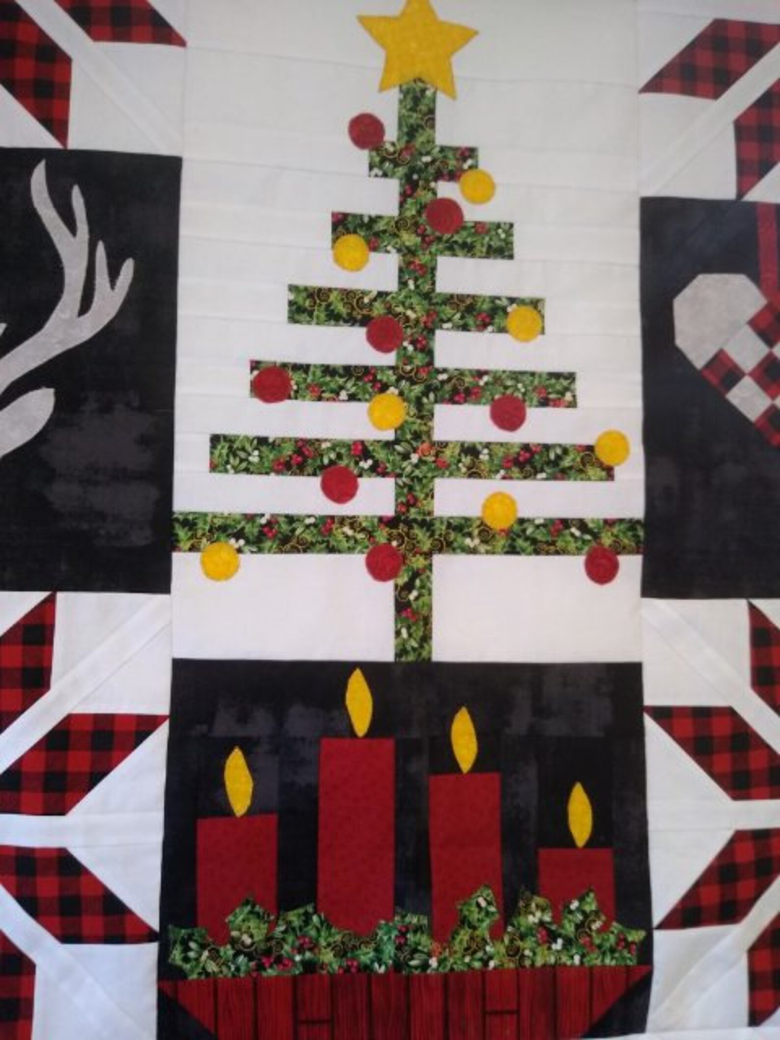 NORDIC CHRISTMAS QUILT Kit, Wall Hanging 57" X 64", Piecing & Applique ...