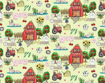 7155 A TRIP TO THE Farm Quilt Fabric, Studio E, Fabric By The Yard