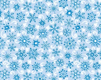 16823-05 HIGHLAND GLEN WINTER Snowflakes Quilt Fabric, Benartex Fabrics, Fabric By The Yard