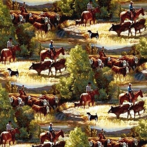 CP55729 WILD WINGS SCENICS Sagebrush Quilt Fabric, Springs Creative, Fabric By The Yard