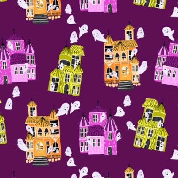 CC300-IH1 BRING YOUR OWN Boos Ghost Hosts Halloween Quilt Fabric, Cotton & Steel, Fabric By The Yard