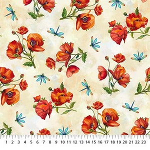 DP25563-12 CHARISMA CREAM MULTI Quilt Fabric, Northcott Fabrics, Fabric By The Yard