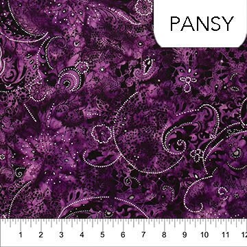 81221-85 PANSY LUSTRE BATIK Quilt Fabric, Banyan Batiks, Fabric By The Yard