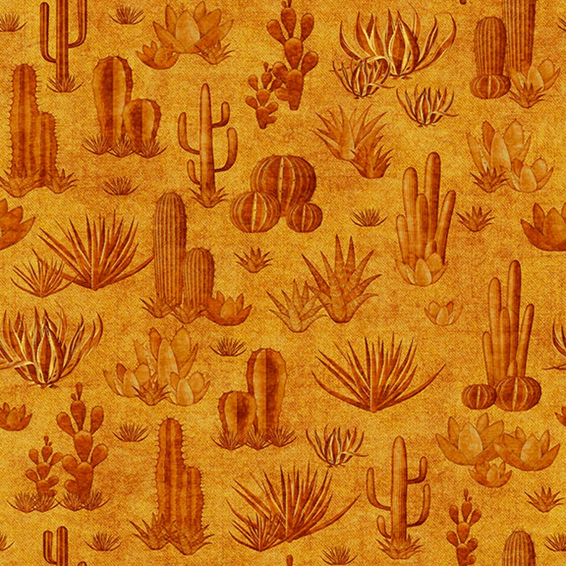 100/% Cotton 1649-26641-S SOUTHWEST SOUL QUILT Fabric Rust Cactus Cactus /& Flowers Quilting Treasures Sewing Material Desert Cactus