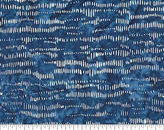 83553-48 CELEBRATING 250 YEARS Navy Batik Quilt Fabric, Banyan Batiks, Fabric By The Yard