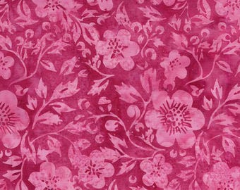 122519145 POSY TWIST FLORES/Hojas Tela para patchwork batik, Island Batiks, Tela cortada a medida