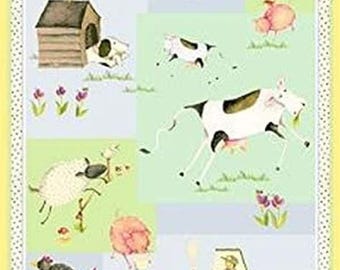 Panel decorativo E.I.E.I.O. FARM QUILT, Henry Glass, 24" x 42/44"