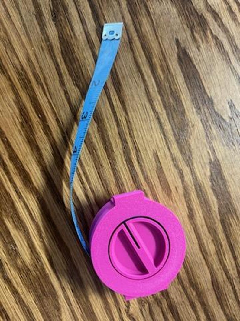 TAPE MEASURE HOLDER/Winder, Pull Out The Tape Measure & Wind Back In, Tape Measure Not Included Hot Pink
