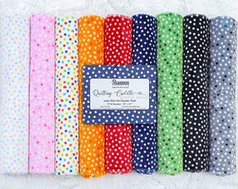 CKFQ9B 20779 LOTSA DOTS QUILTING Cuddle Fat Quarter Pack, Shannon Fabrics, 9 Fat Quarters/Pack